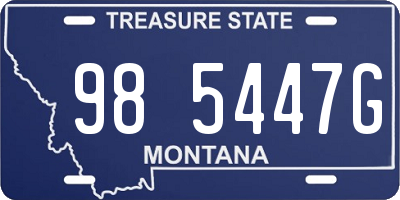 MT license plate 985447G