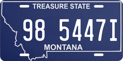 MT license plate 985447I