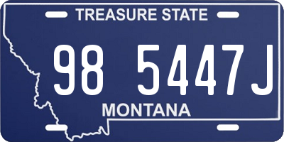 MT license plate 985447J