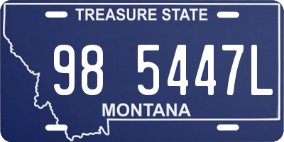 MT license plate 985447L