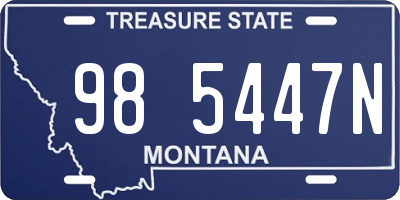 MT license plate 985447N