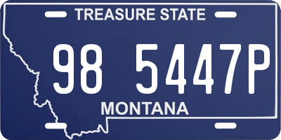 MT license plate 985447P
