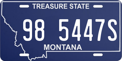 MT license plate 985447S