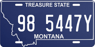 MT license plate 985447Y