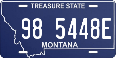 MT license plate 985448E