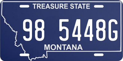 MT license plate 985448G