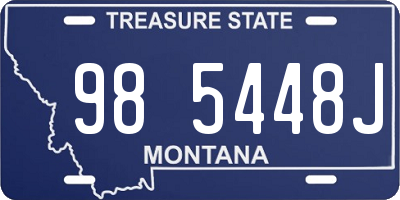 MT license plate 985448J