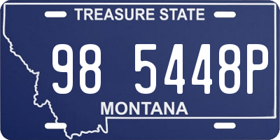 MT license plate 985448P