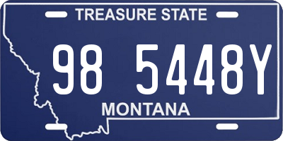 MT license plate 985448Y