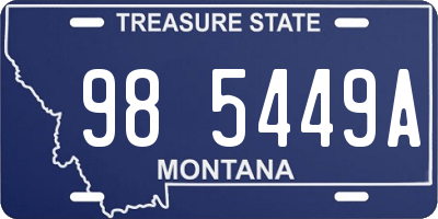 MT license plate 985449A