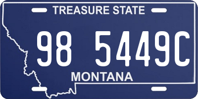 MT license plate 985449C