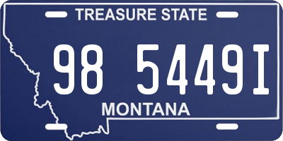 MT license plate 985449I