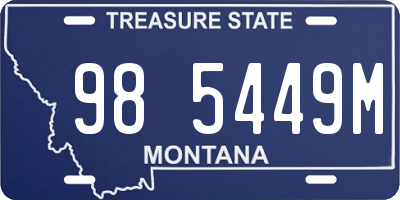 MT license plate 985449M