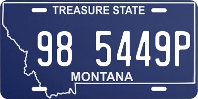 MT license plate 985449P