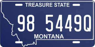 MT license plate 985449Q