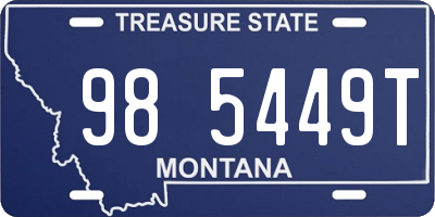 MT license plate 985449T