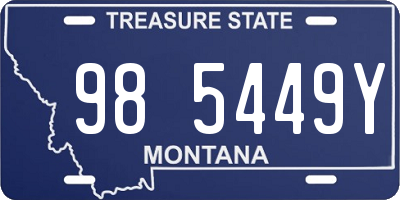 MT license plate 985449Y