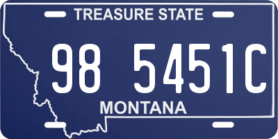 MT license plate 985451C