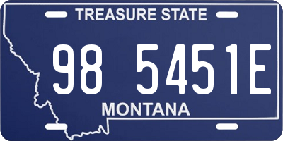 MT license plate 985451E