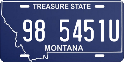 MT license plate 985451U