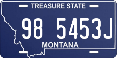 MT license plate 985453J