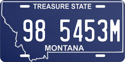 MT license plate 985453M