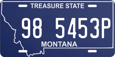 MT license plate 985453P