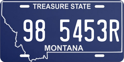 MT license plate 985453R