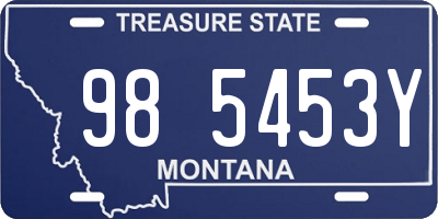 MT license plate 985453Y