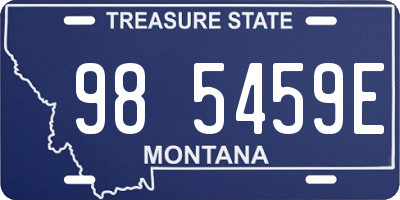 MT license plate 985459E