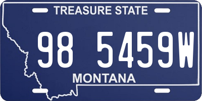 MT license plate 985459W
