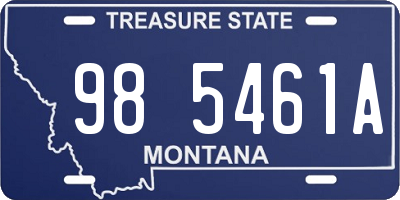 MT license plate 985461A