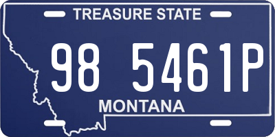MT license plate 985461P
