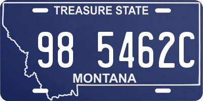MT license plate 985462C