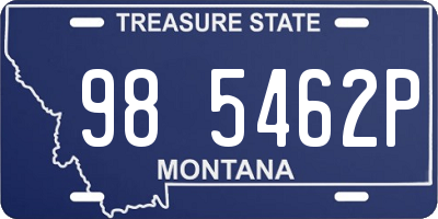 MT license plate 985462P