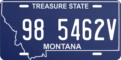 MT license plate 985462V