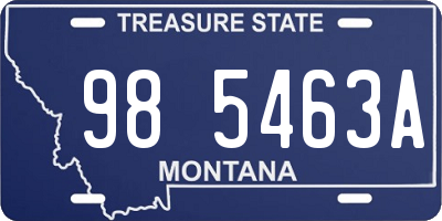 MT license plate 985463A
