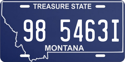 MT license plate 985463I