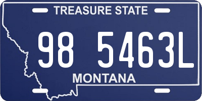 MT license plate 985463L