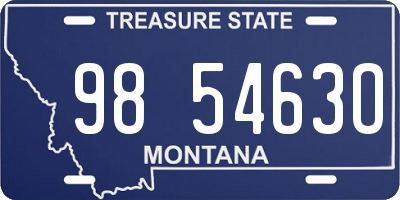 MT license plate 985463O