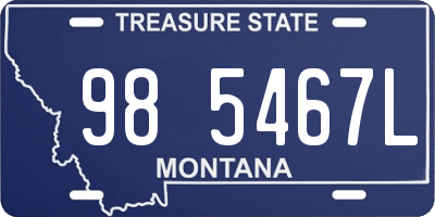 MT license plate 985467L