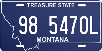 MT license plate 985470L