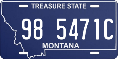 MT license plate 985471C