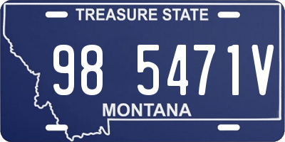 MT license plate 985471V