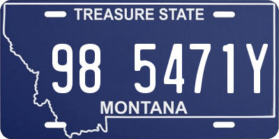 MT license plate 985471Y