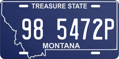 MT license plate 985472P