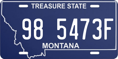 MT license plate 985473F