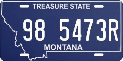 MT license plate 985473R