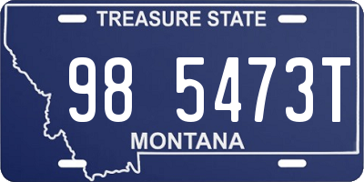 MT license plate 985473T