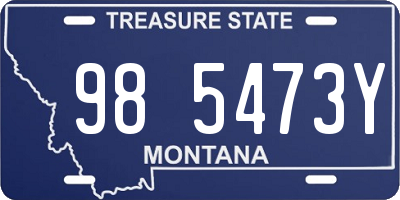 MT license plate 985473Y